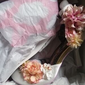 Bouquet of Dreams Satin Floral Heels